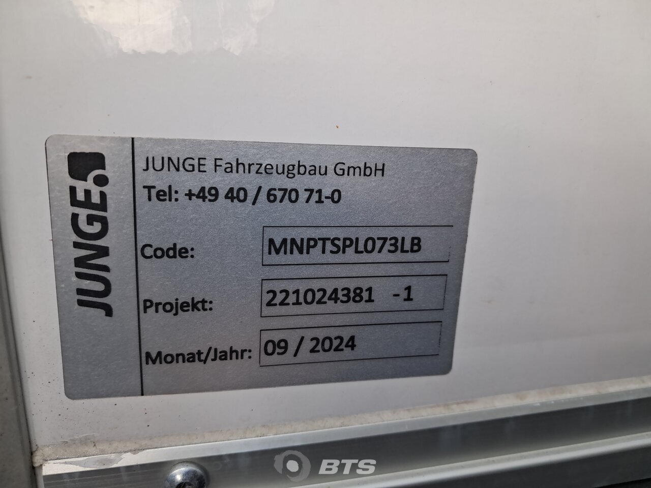 Other : DAF XB 290 4X2 Junge Camion rideaux coulissants