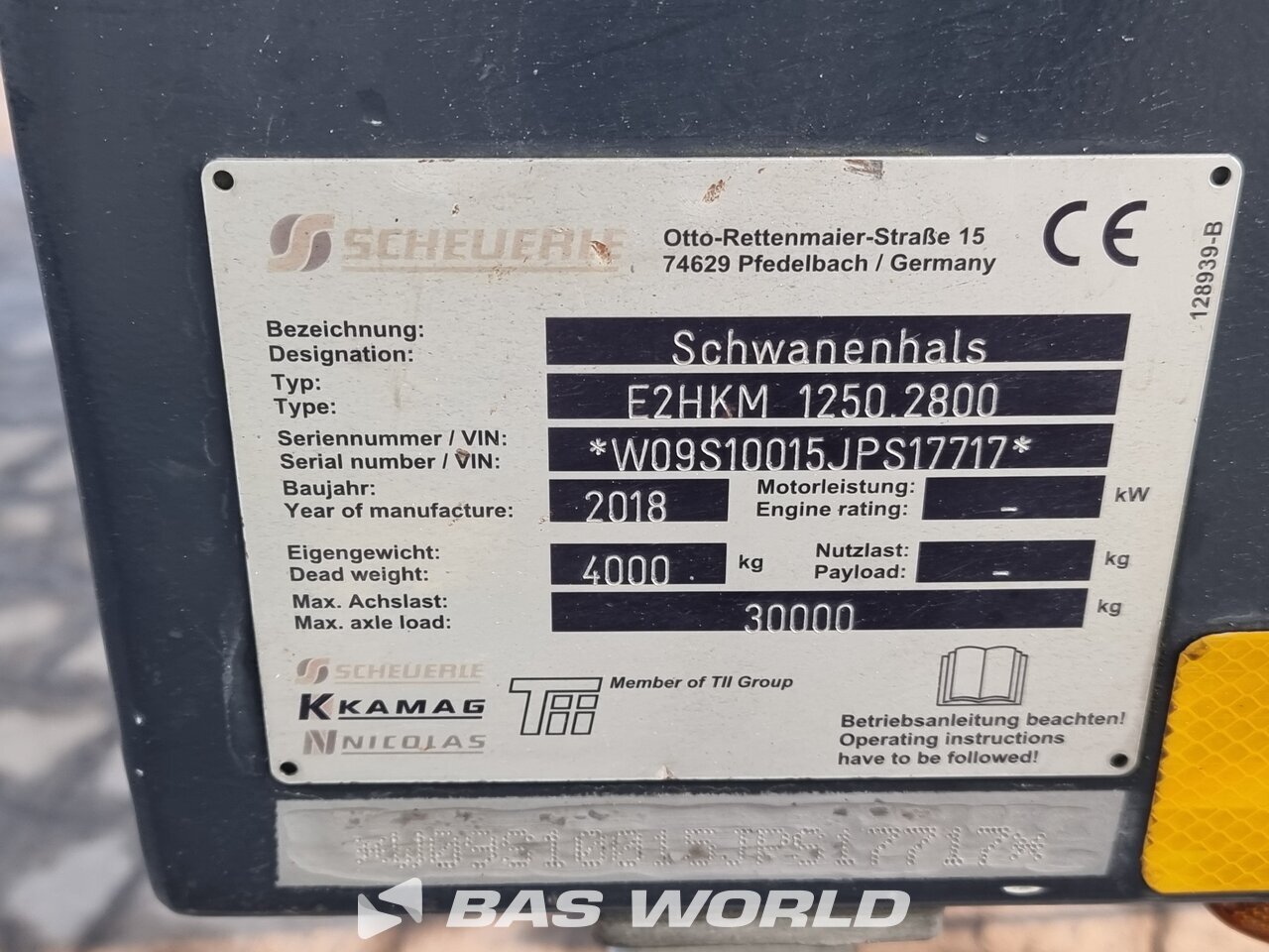 Other : Scheuerle E2HKM 1250.2800 لودر عميق