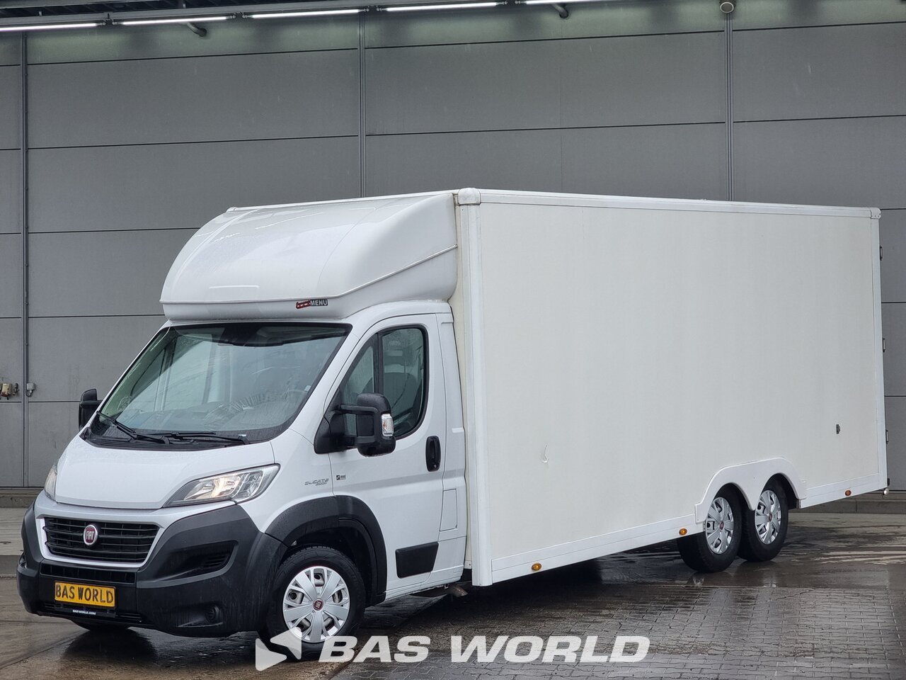 Front left : Fiat Ducato 130pk Lastbiler med lukket kasse