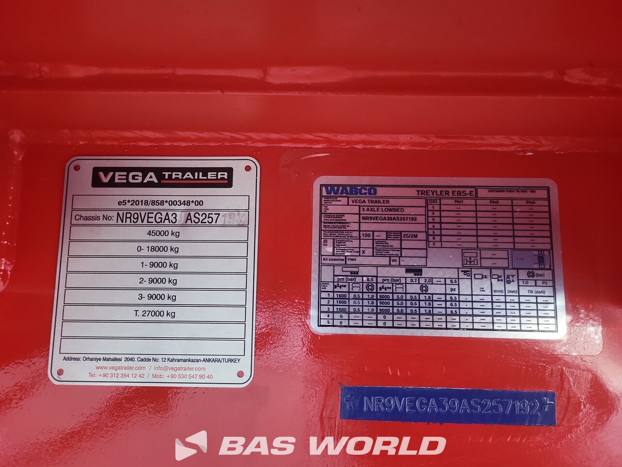 Other : Vega Lowbed Dieplader oplegger