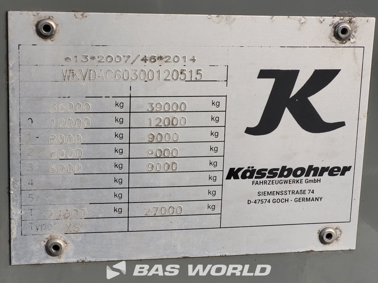 Other : Kässbohrer Semi-remorque silo