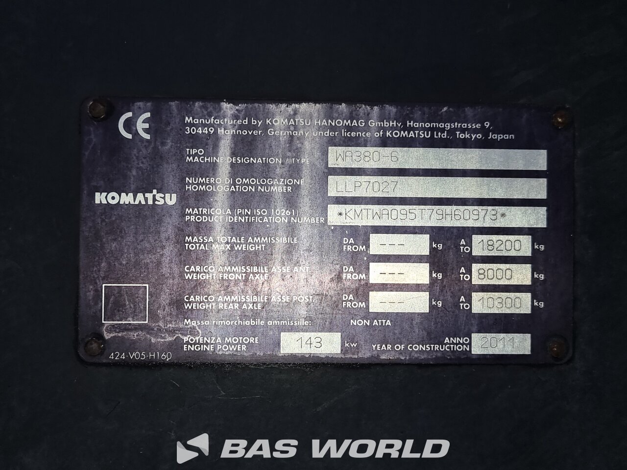 Other : Komatsu WA380-6 Chargeuse sur pneus