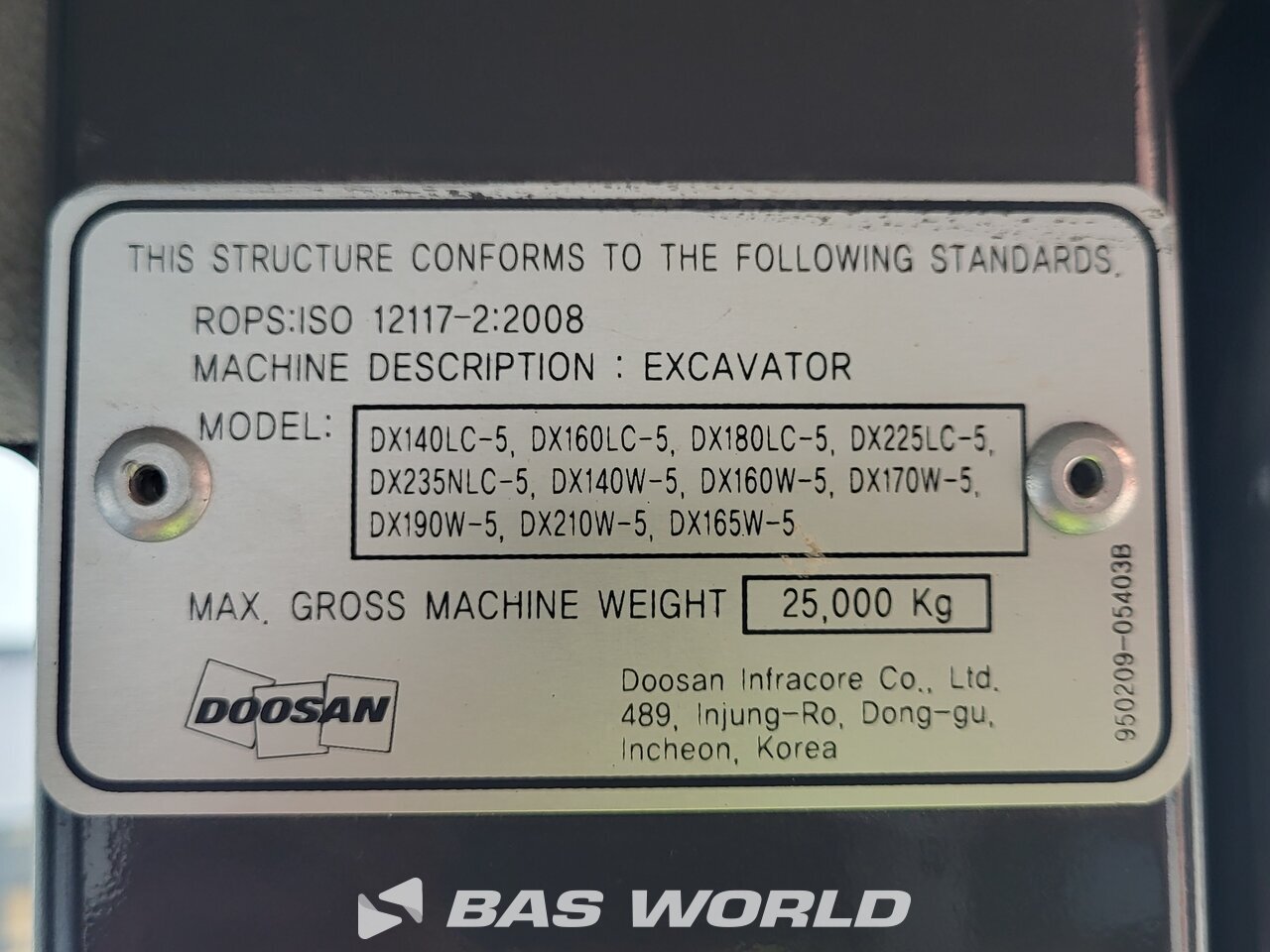 Other : Doosan DX140 W-5 Pelle sur pneus