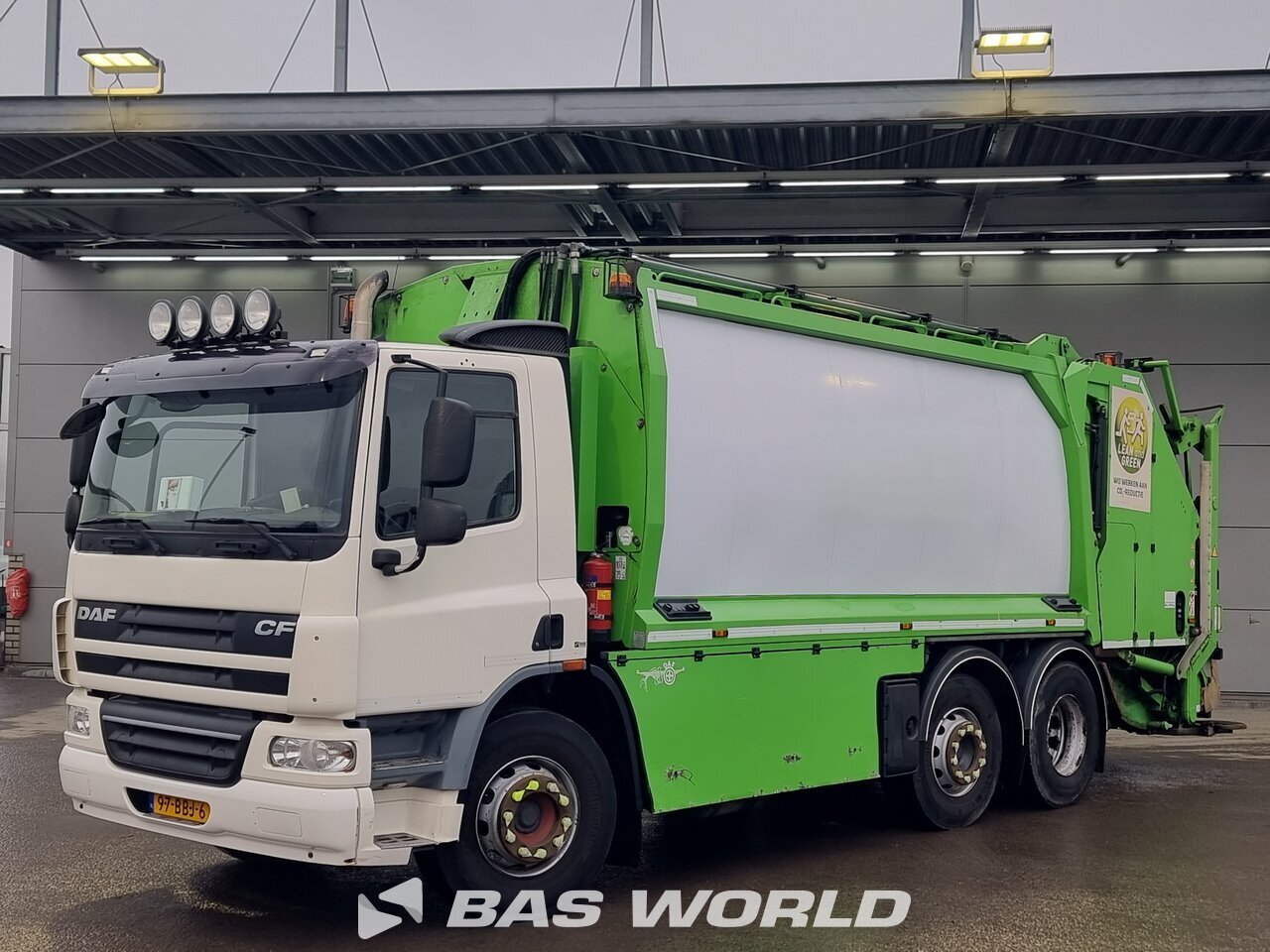 Front left : DAF CF75.250 6X2 Geesinknorba GPM III v22H25 Camion d'ordures