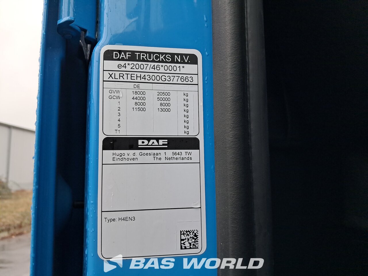 VIN : DAF XF 480 4X2 Tracteur routier