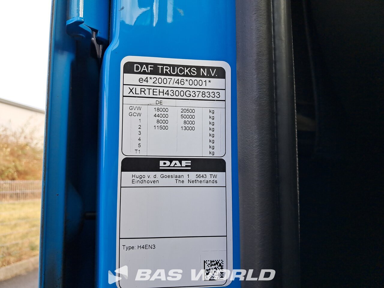 VIN : DAF XF 480 4X2 Tracteur routier