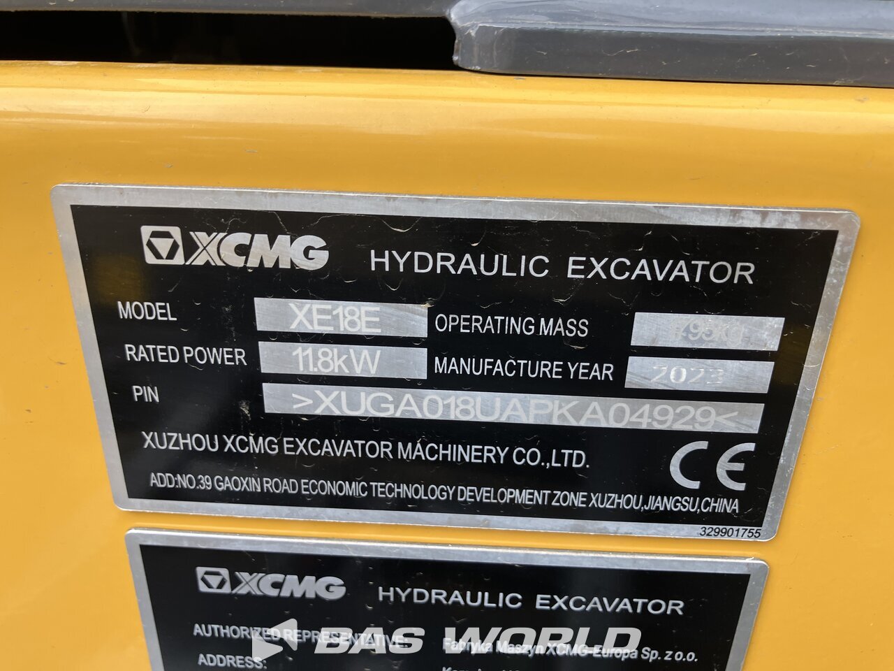 Other : XCMG XE18 E Mini pelle <10t