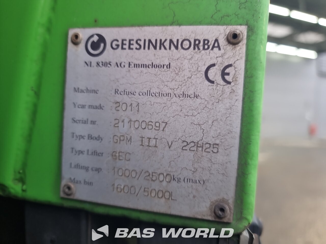 Other : DAF CF75.250 6X2 Geesinknorba GPM III 22H25 Camion d'ordures