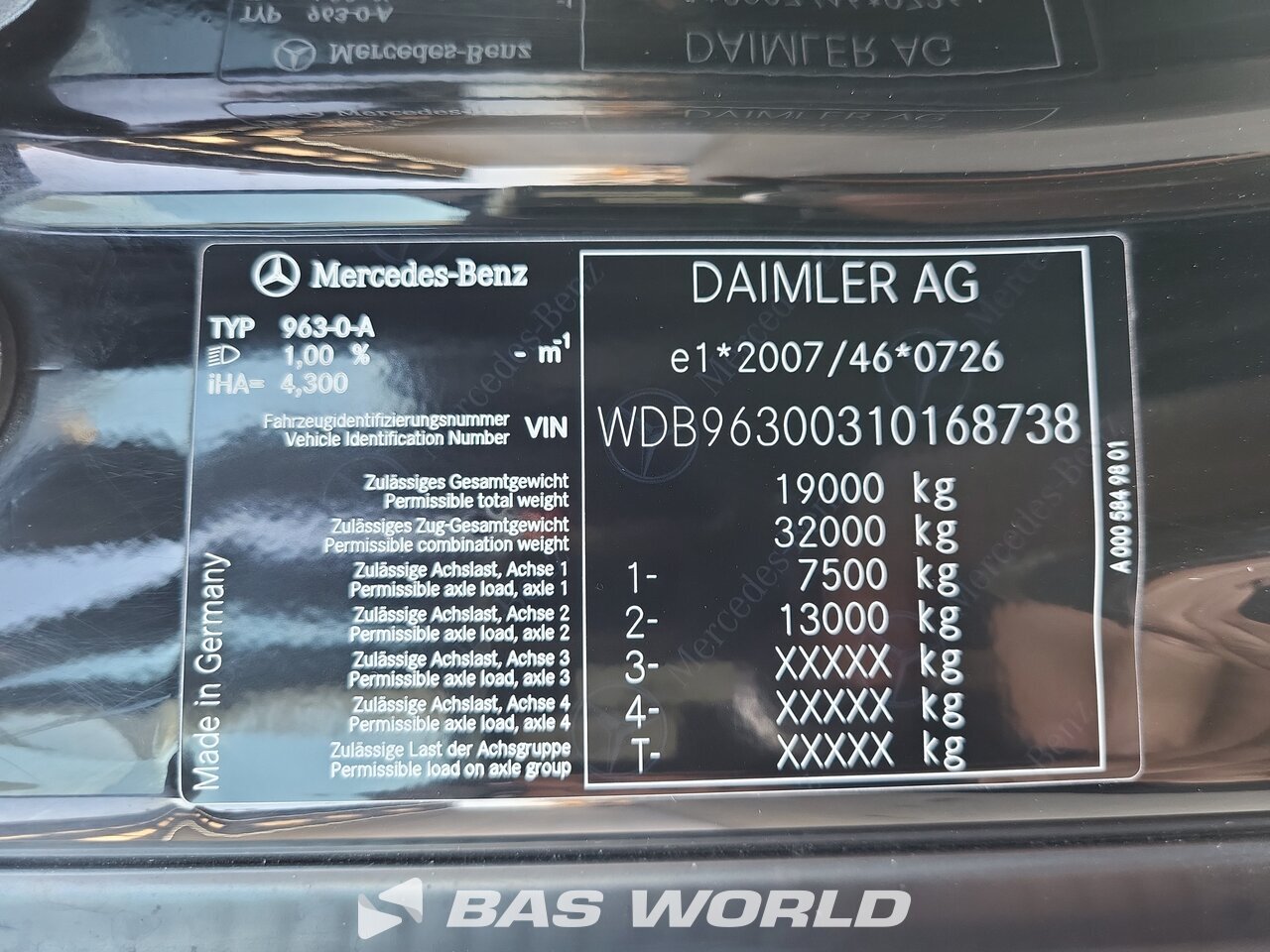 Other : Mercedes Antos 1924 4X2 Van Berkum Carrosseries fourgons
