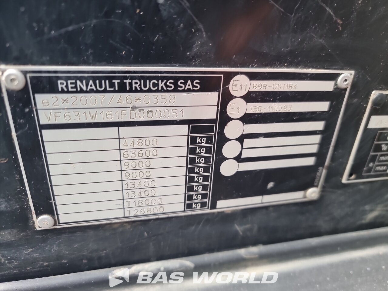 Other : Renault Kerax 460 8X6 NV Waf type: FC 169-5-5780 Camion Benne