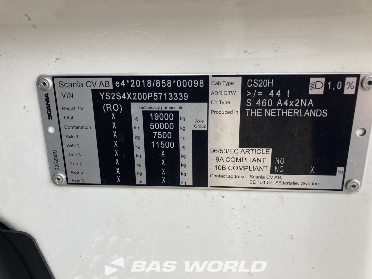 Other : Scania S460 4X2 Tracteur routier
