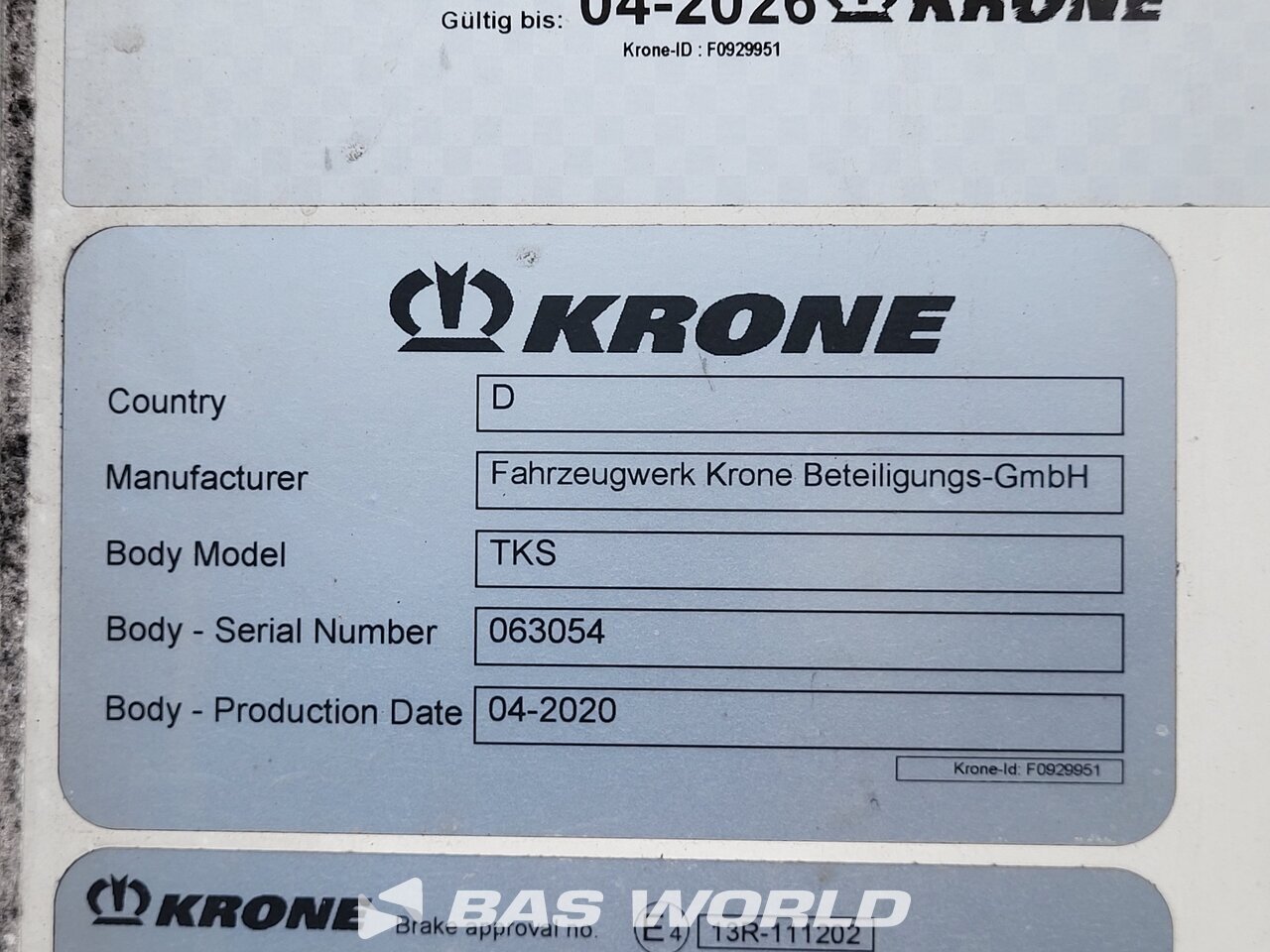 Other : Krone Semi-remorque frigorifique