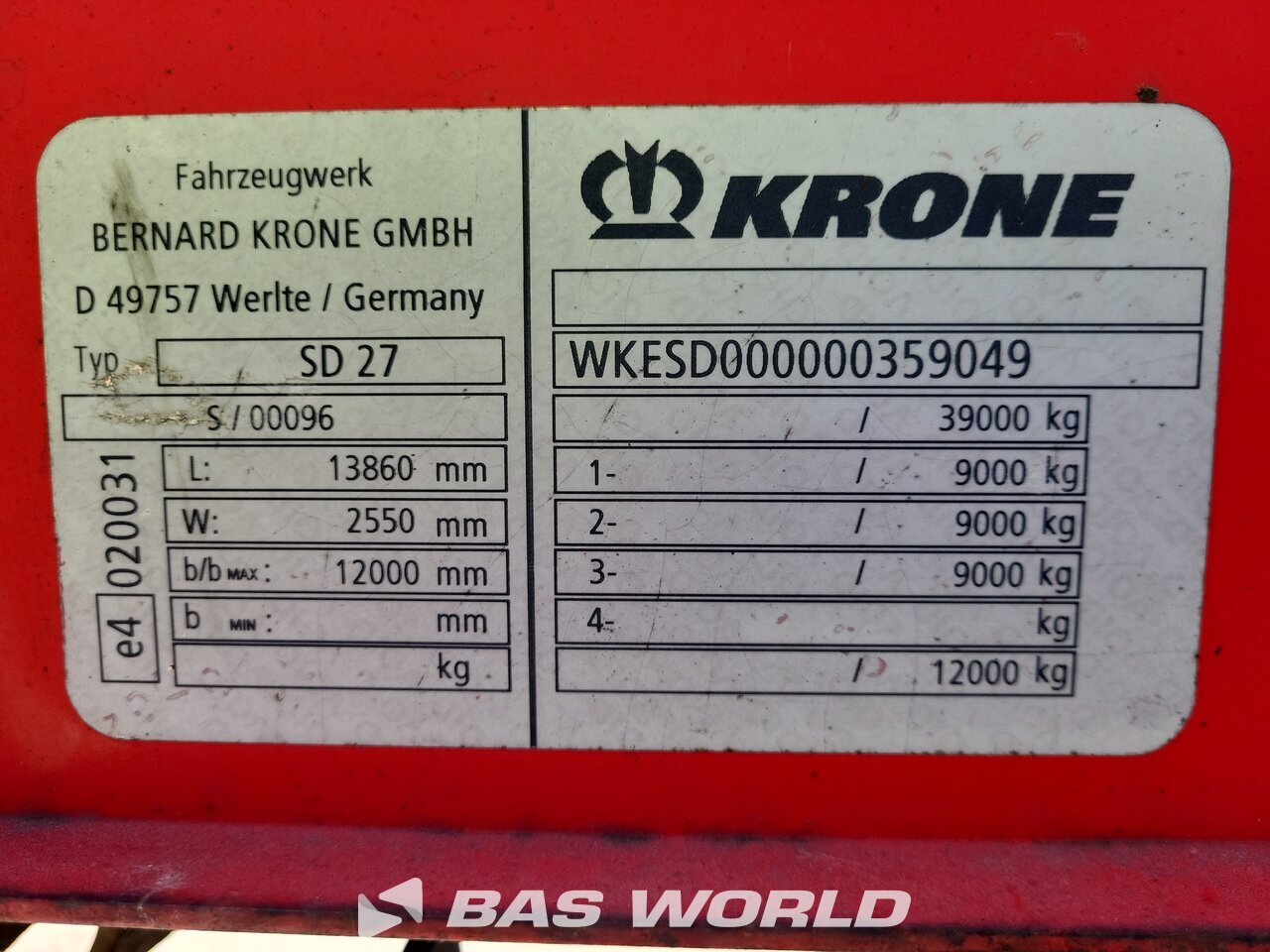 Other : Krone Semi-remorques rideaux coulissants