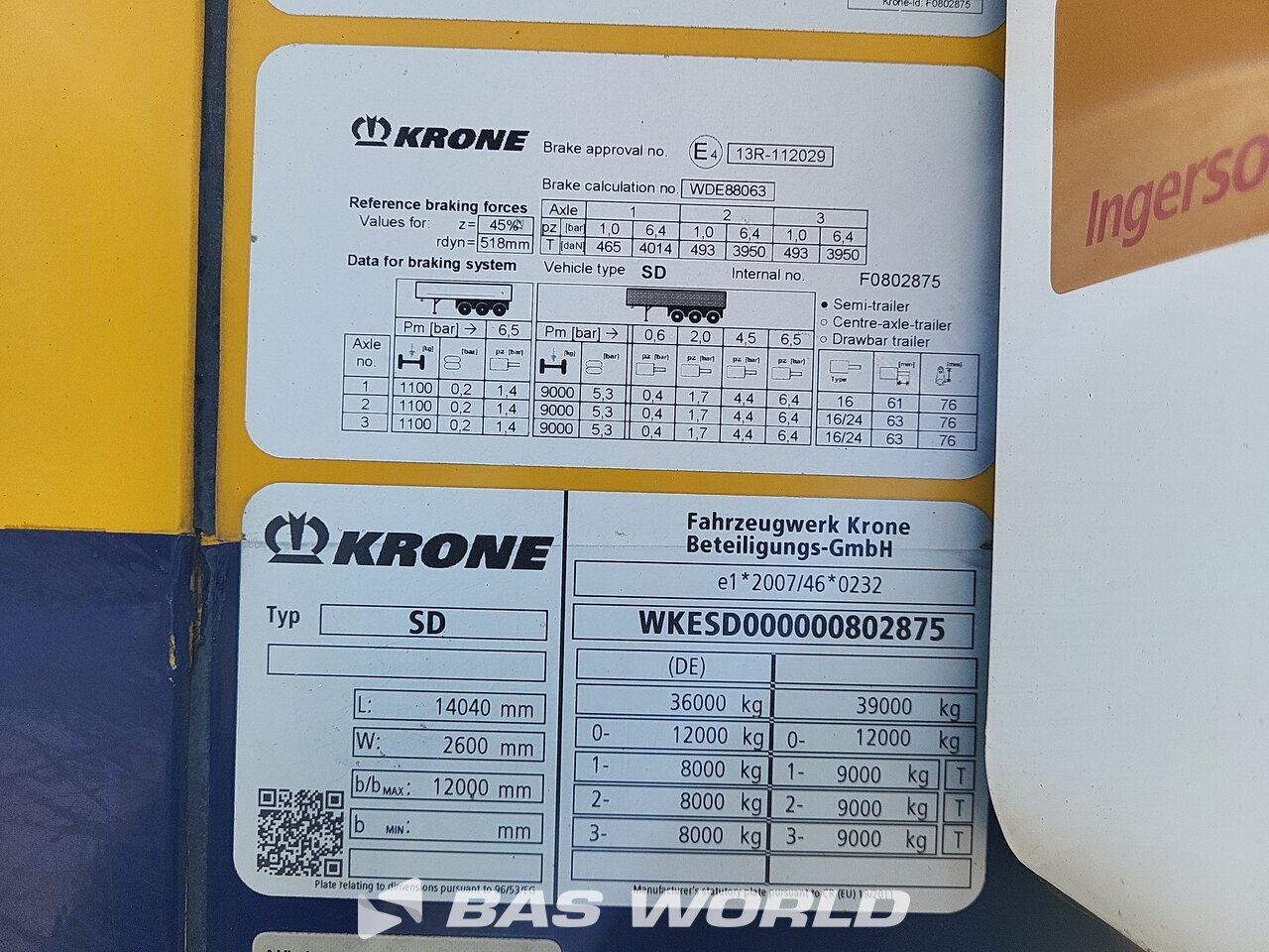Other : Krone Semi-remorque frigorifique