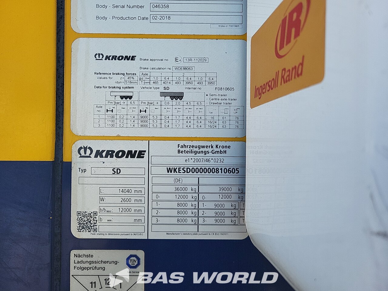 Other : Krone ThermoKing SLXi 300 Semi-remorque frigorifique