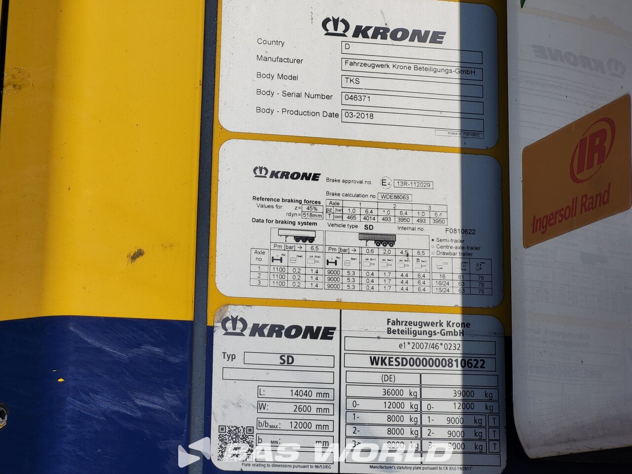 Other : Krone Semi-remorque frigorifique