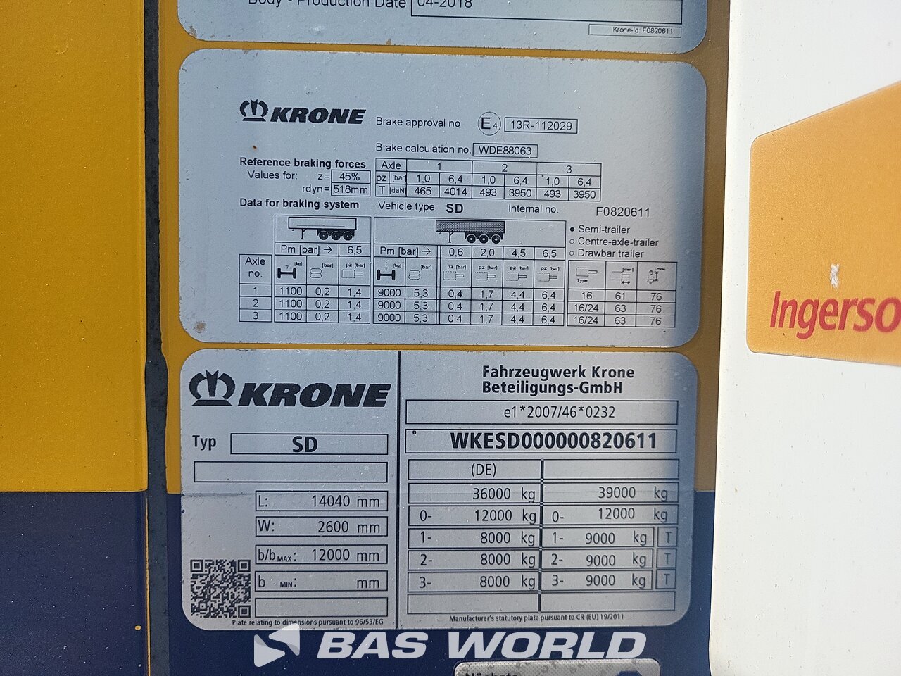 Other : Krone Semi-remorque frigorifique