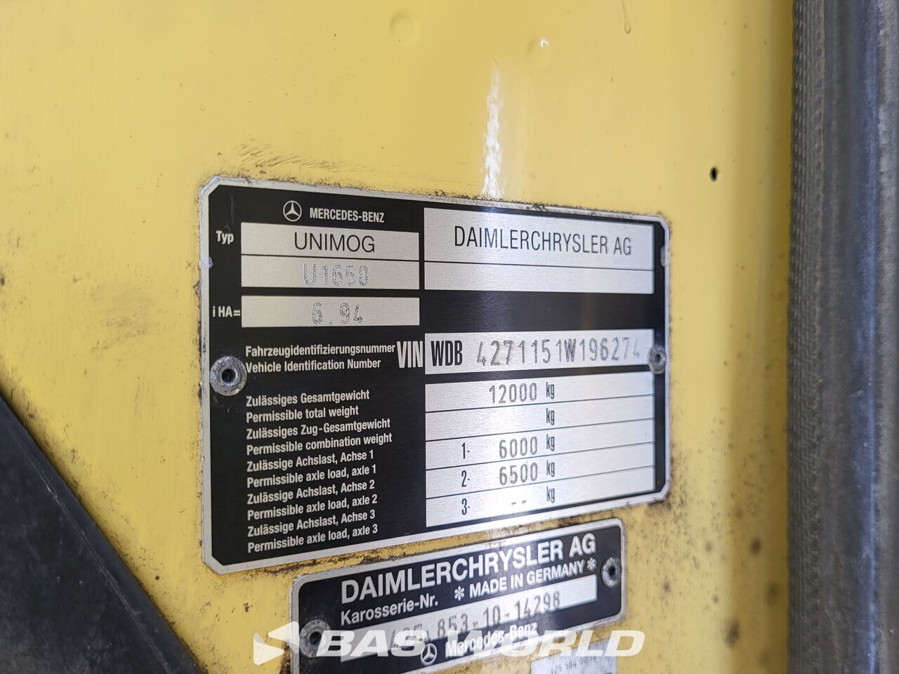 Other : Mercedes Unimog 1650 4X4 Assaloni camion aspirateur