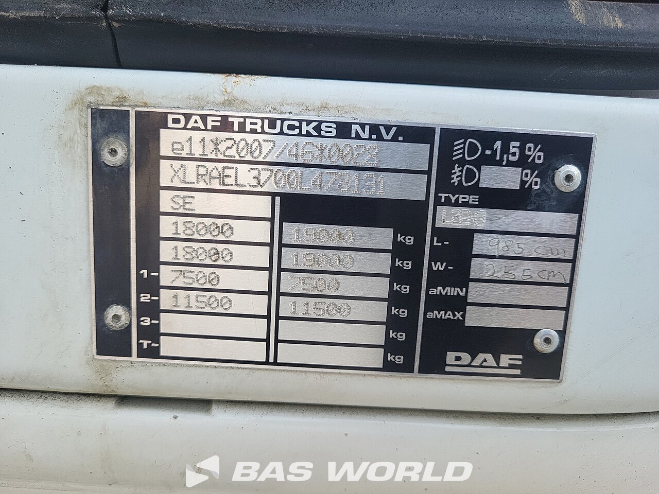 Other : DAF LF 290 4X2 PLS Truck Bodies Carrosseries fourgons