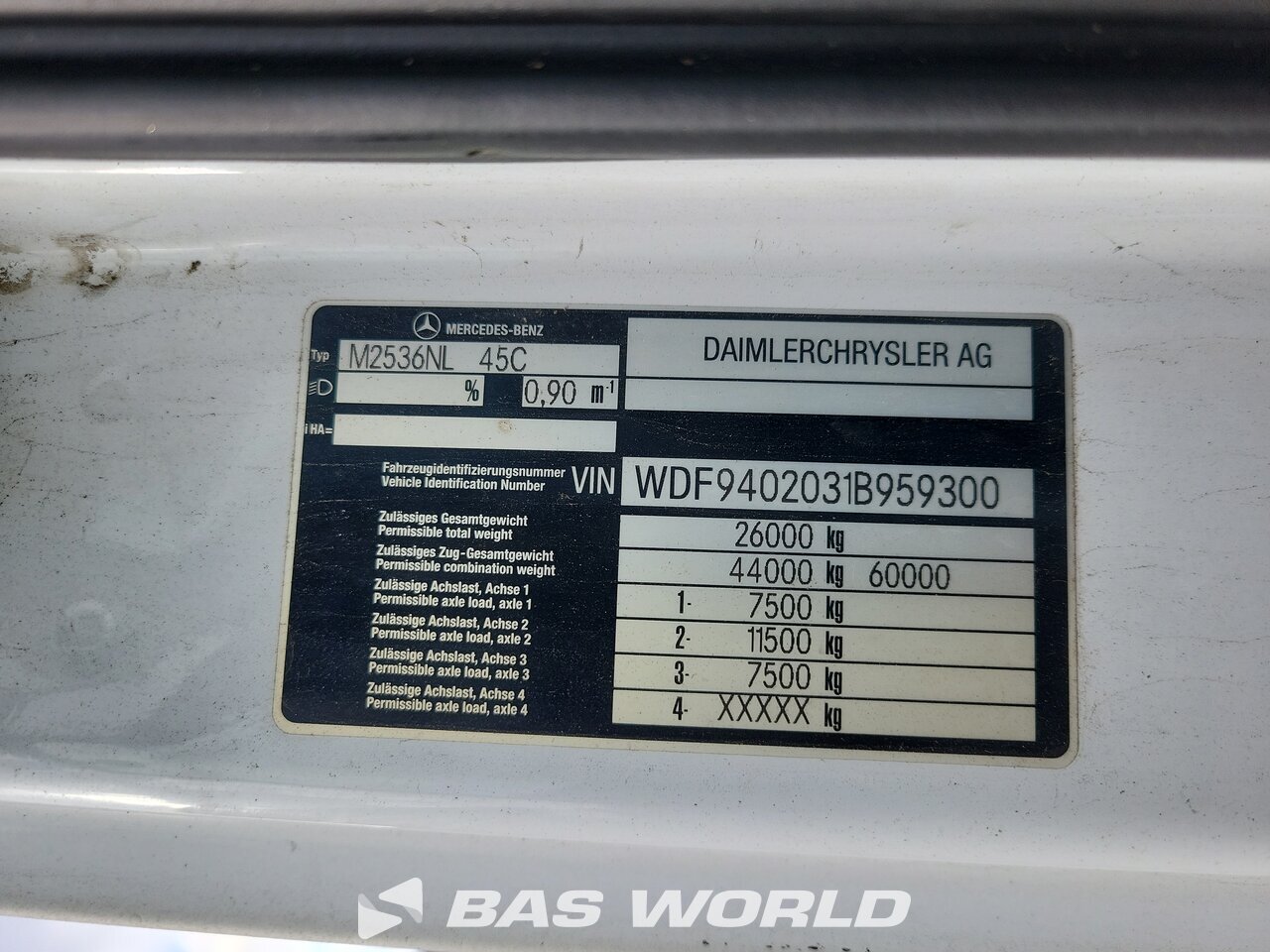 Other : Mercedes Axor 2536 6X2 Camion plateaux