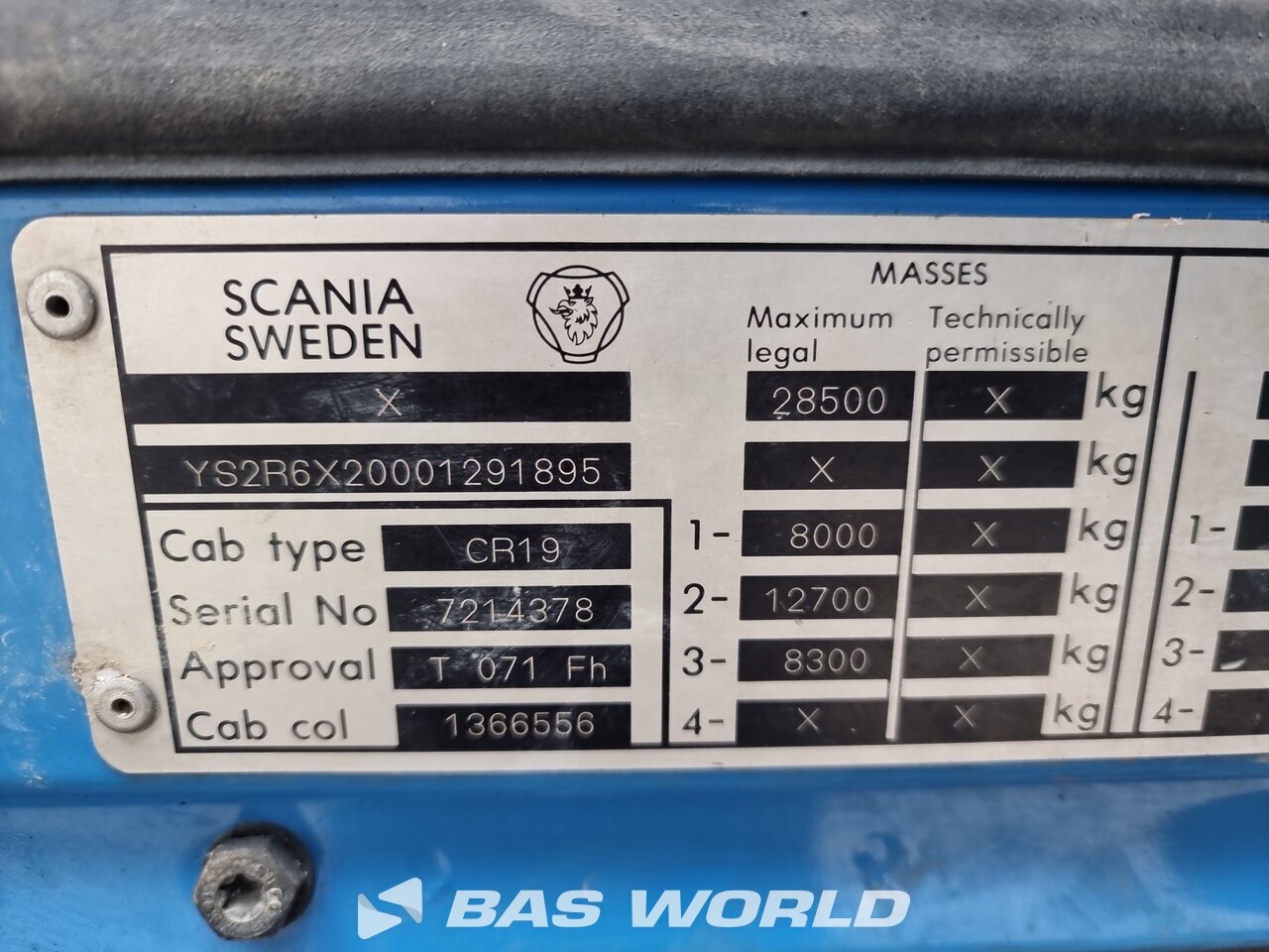 Other : Scania R480 6X2 Leebun Multilift LBS 20-570 camion à bras