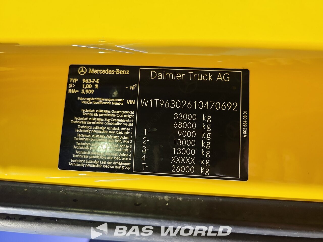 Other : Mercedes Actros 3353 6X4 Tracteur routier