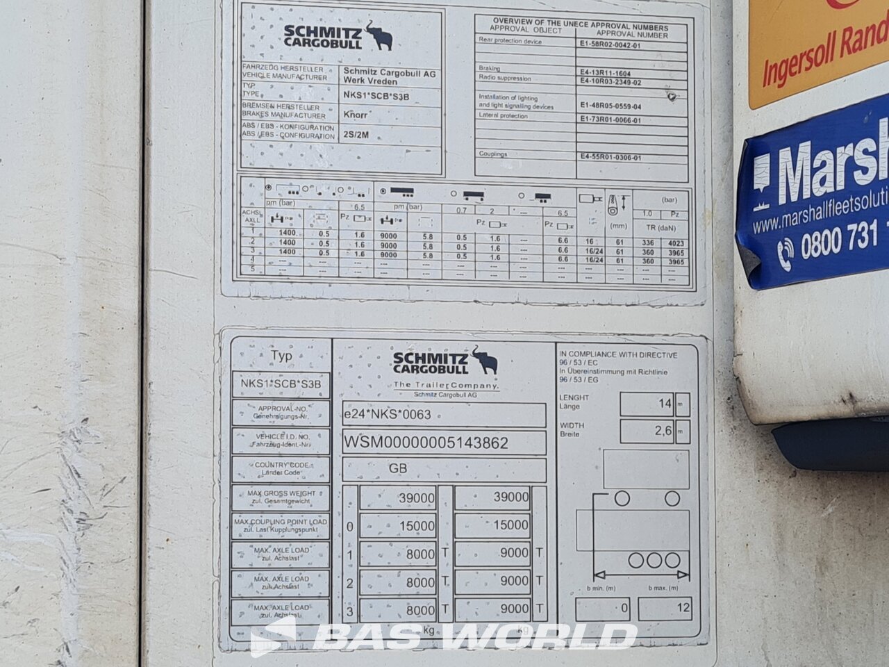 Other : Schmitz Thermo King SLXe Spectrum 250 Semi-remorque frigorifique