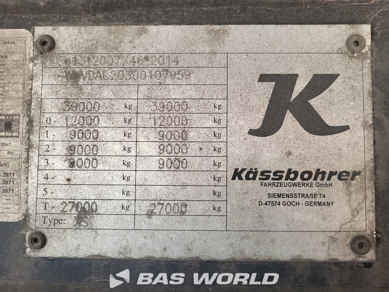Other : Kässbohrer Carrier Vector 1550 Semi-remorque frigorifique
