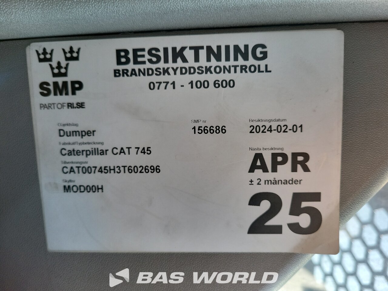 Other : Caterpillar 745 -04A Tombereau