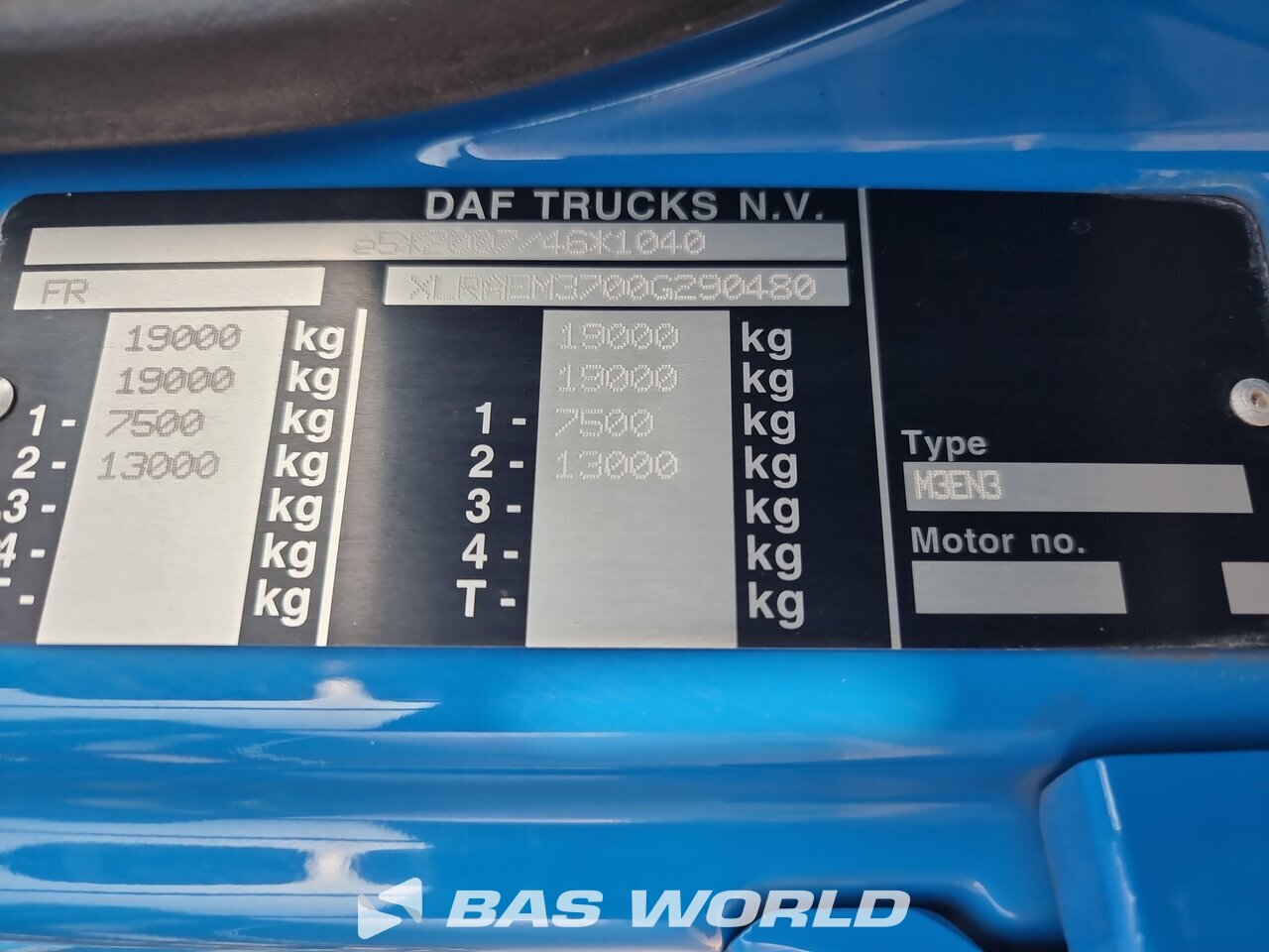 Other : DAF CF 320 4X2 BG Carrosserie Camion rideaux coulissants