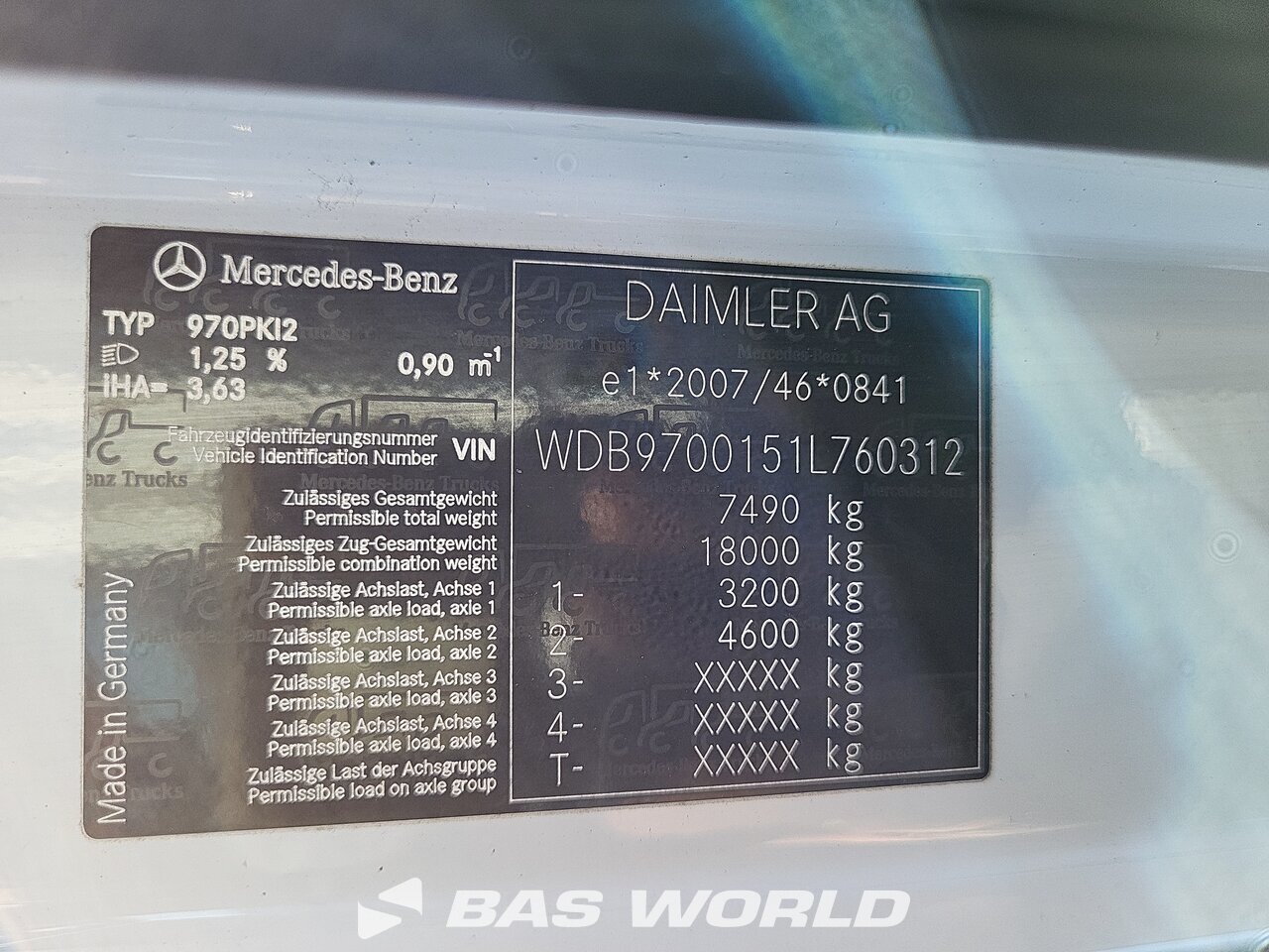 Other : Mercedes Atego 816 4X2 Carrosseries fourgons