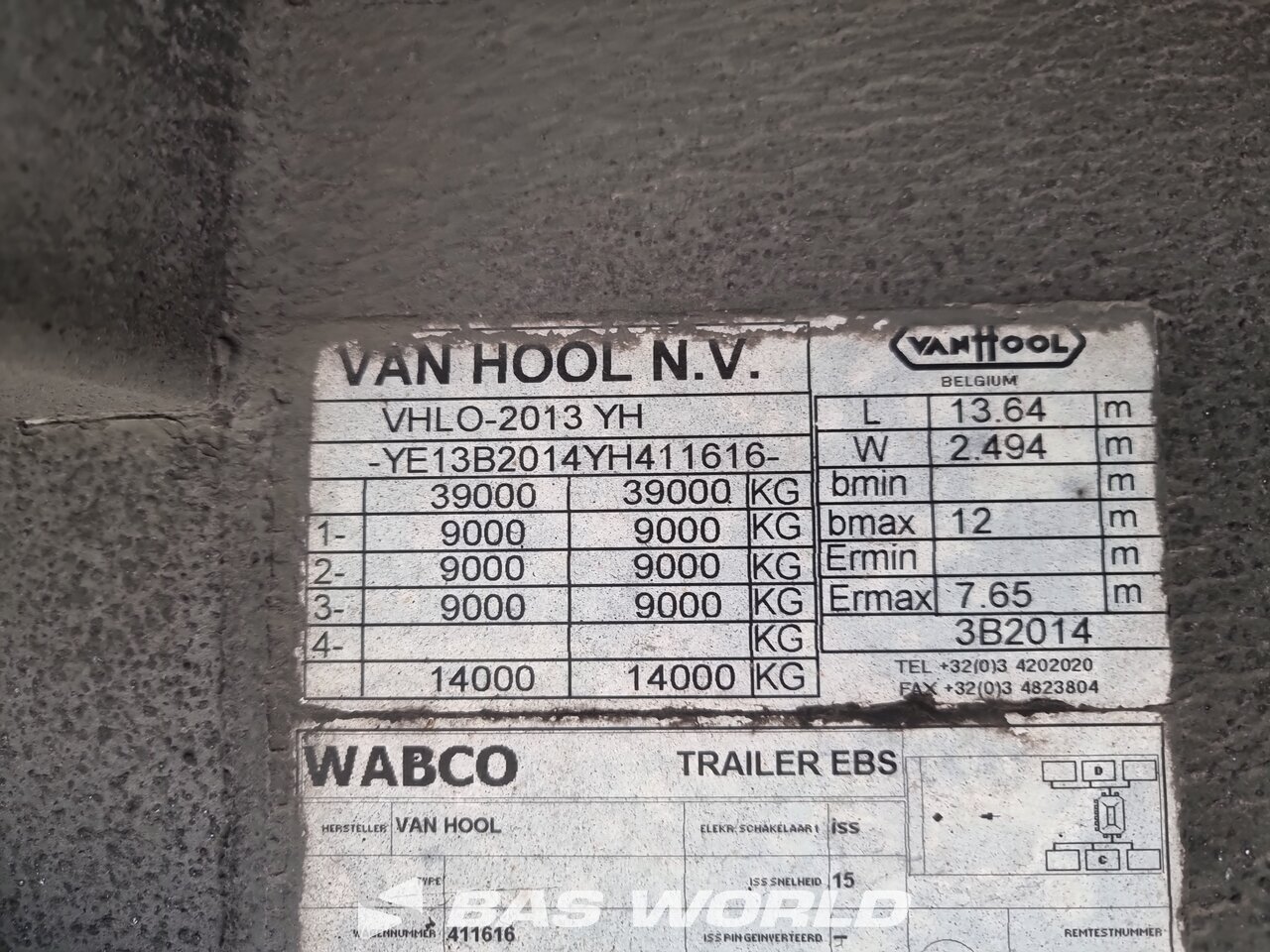 Other : Van Hool Semi-remorque fourgons