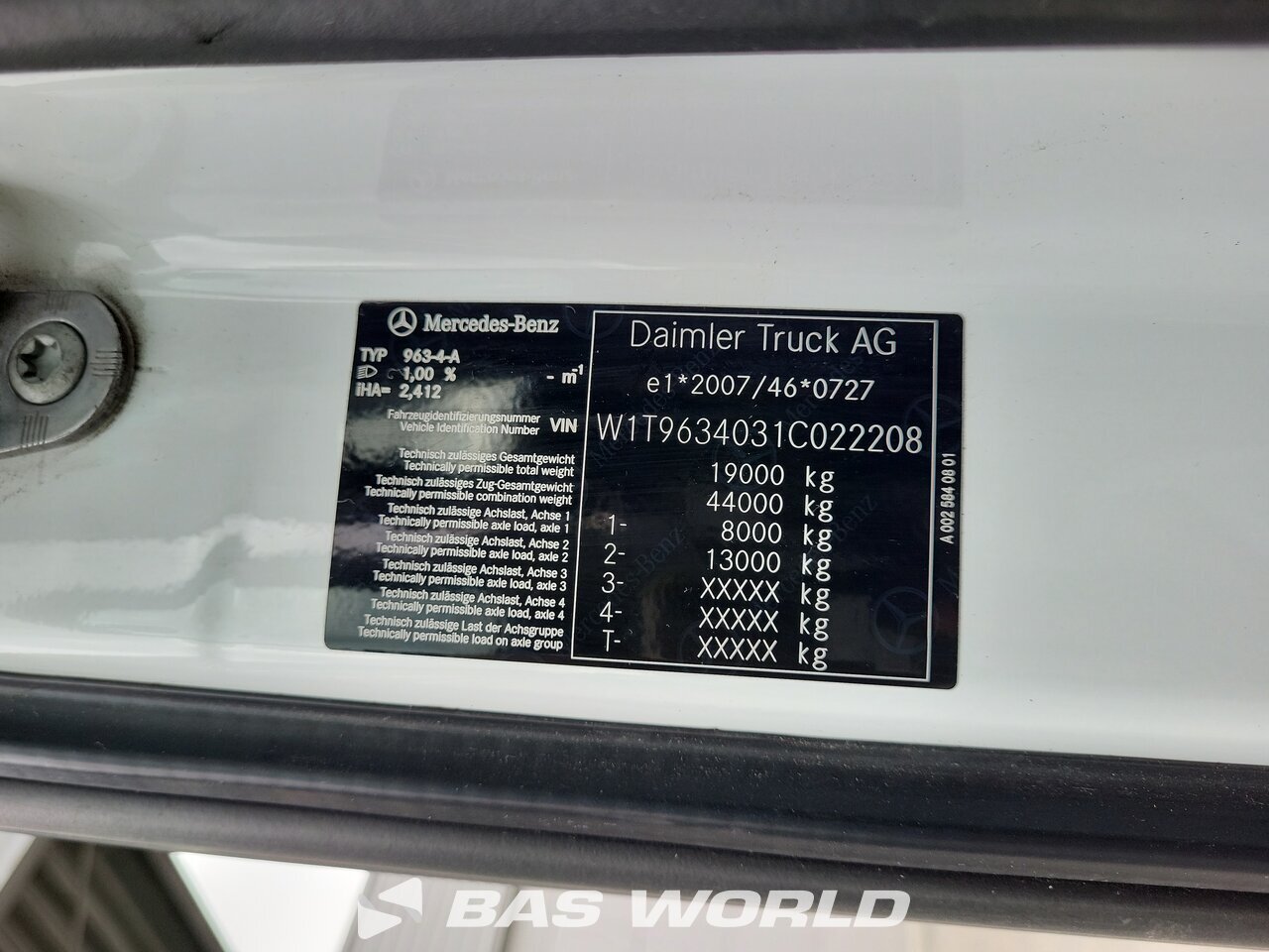 Other : Mercedes Actros 1845 4X2 Tracteur routier