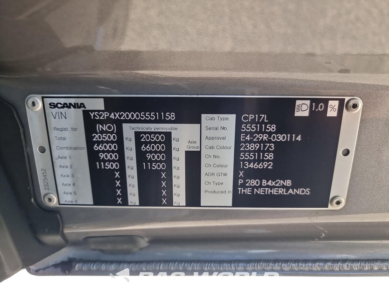 Other : Scania P280 4X2 Camion plateaux