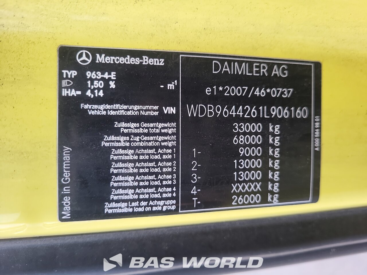 Other : Mercedes Arocs 3351 6X4 Tracteur routier