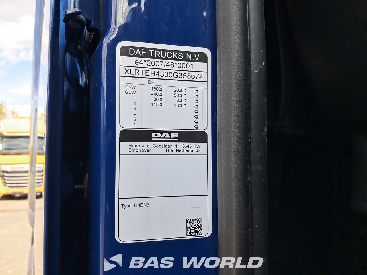 VIN : DAF XF 480 4X2 Tracteur routier