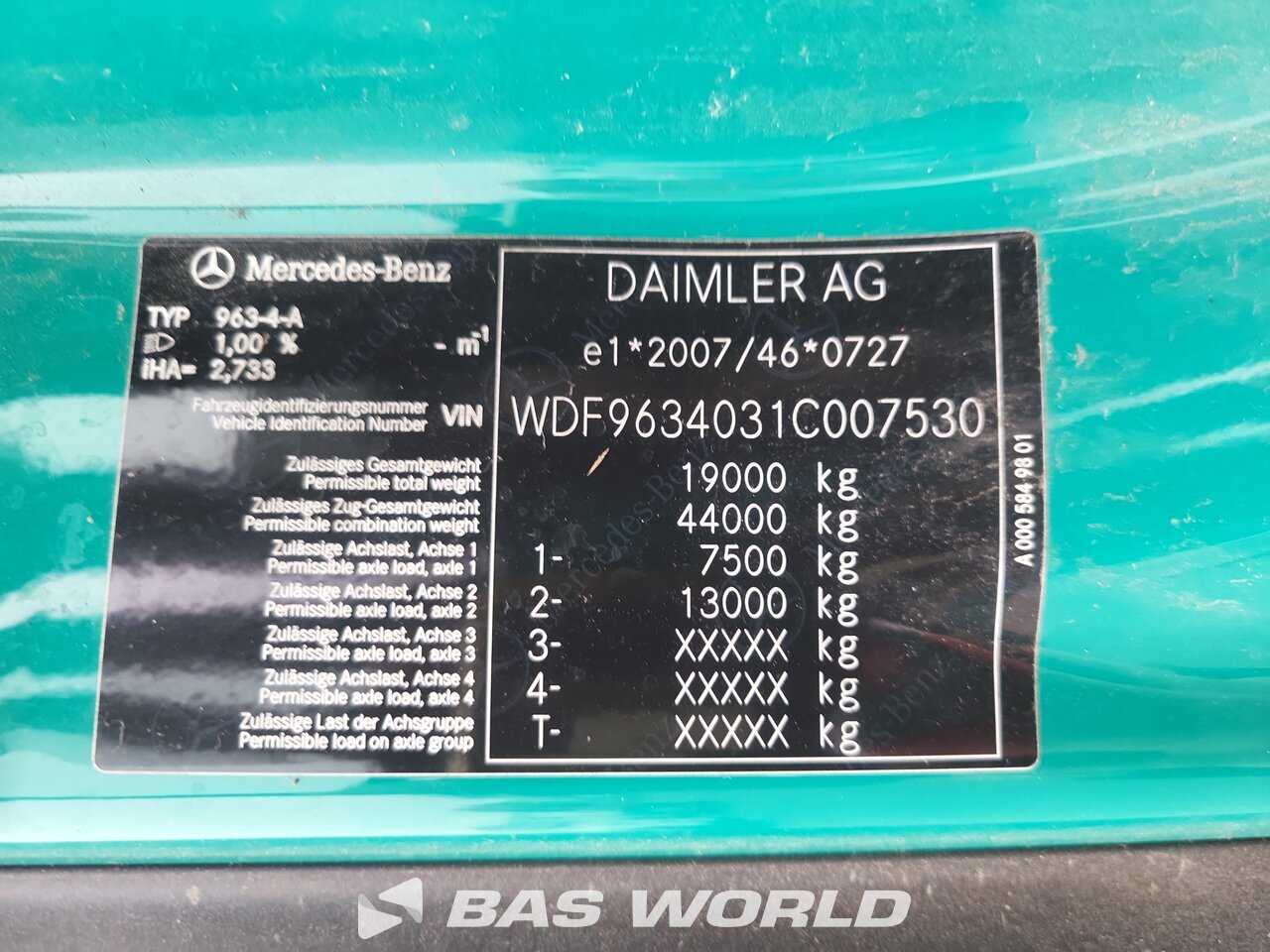 Other : Mercedes Actros 1843 4X2 Tracteur routier