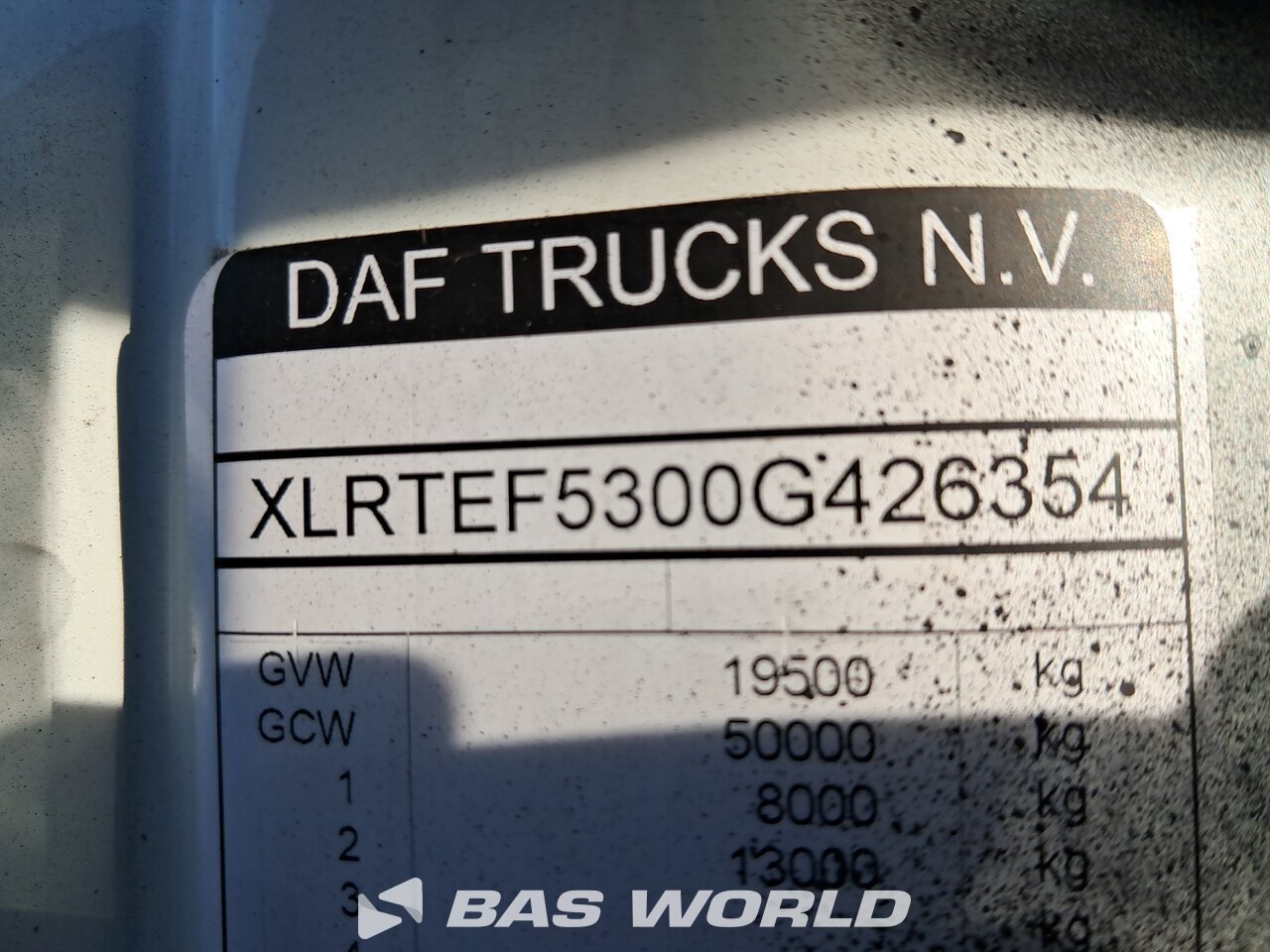 VIN : DAF XF 530 4X2 Tracteur routier