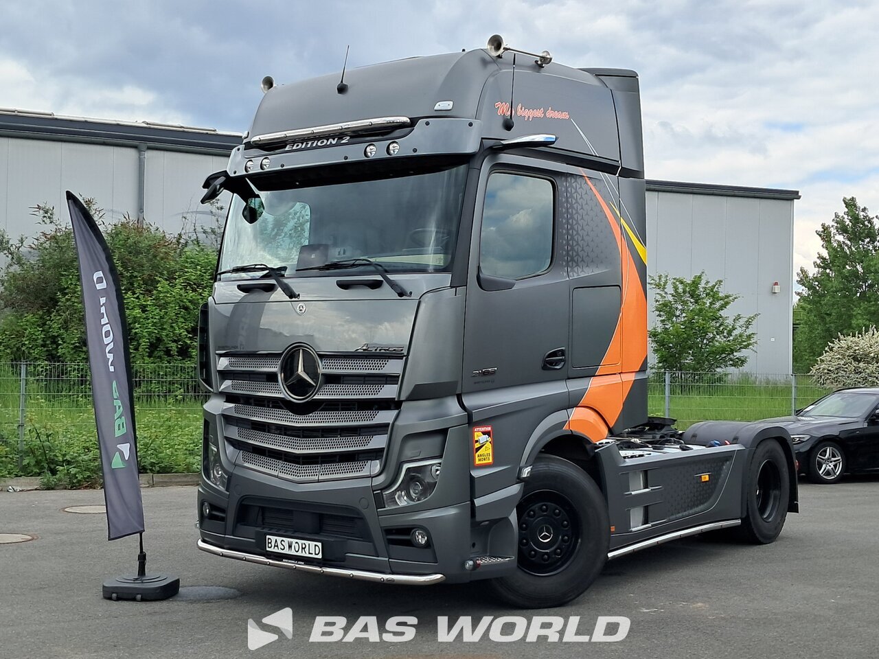 Front left : Mercedes Actros 2163 4X2 Tracteur routier