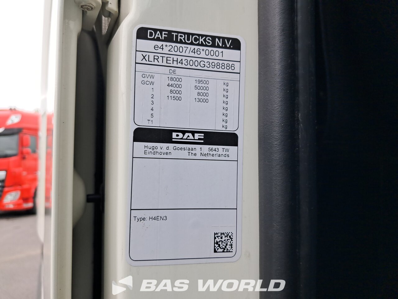 VIN : DAF XF 530 4X2 Tracteur routier