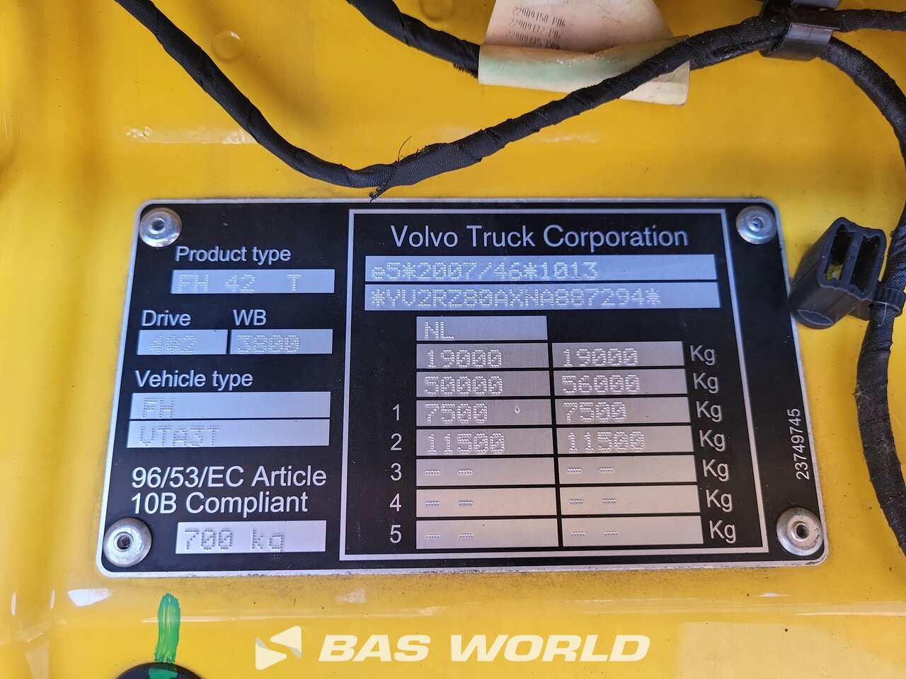 VIN : Volvo FH 460 4X2 Tracteur routier