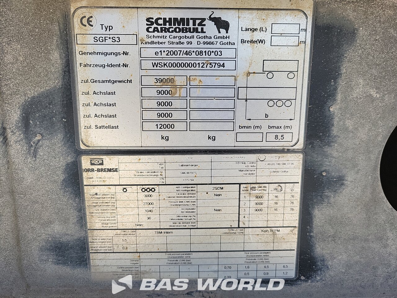 Other : Schmitz Semi-remorque Benne