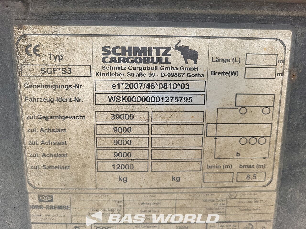 Other : Schmitz Semi-remorque Benne