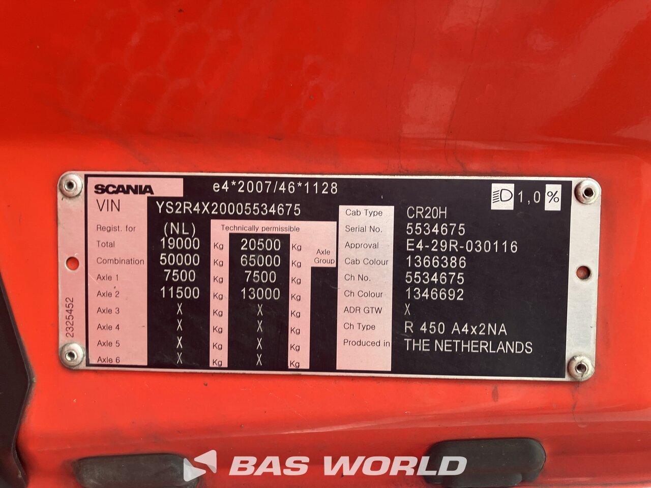 Other : Scania R450 4X2 Tracteur routier