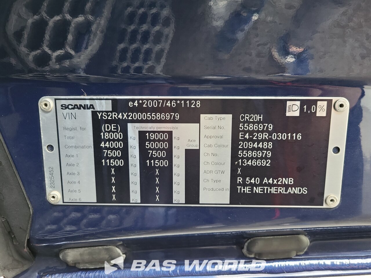 Other : Scania R540 4X2 Tracteur routier
