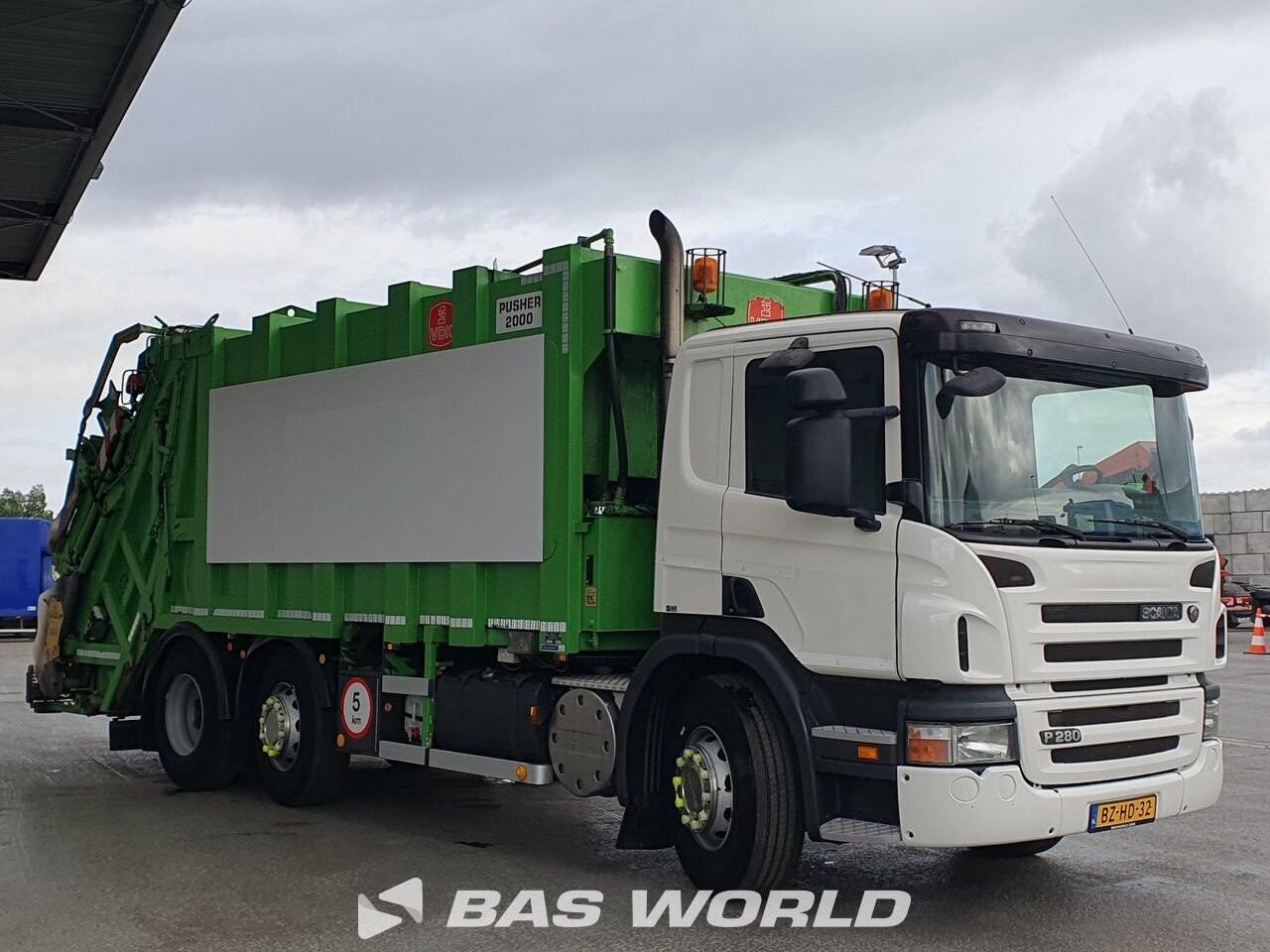 Other : Scania P280 6X2 VDK Pusher2000 CB011 Eurolift Camion d'ordures