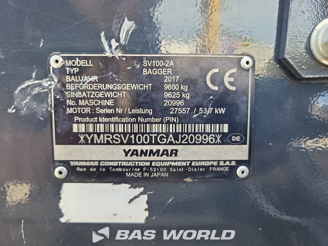 Other : Yanmar SV100 -2A Pelle sur chenilles