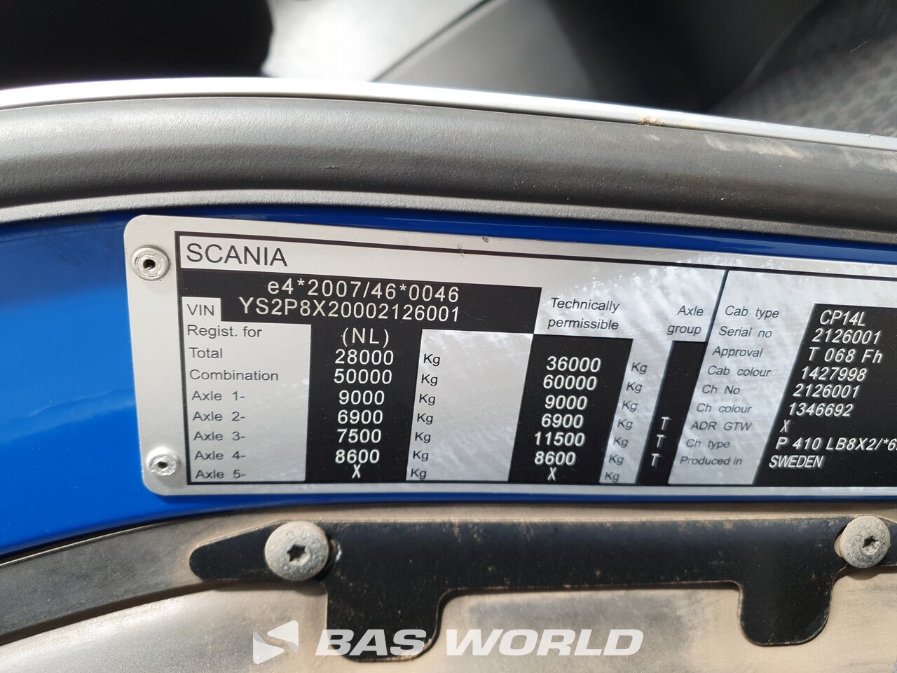 Other : Scania P410 8X2 VDL type: S-30-6400 camion à bras