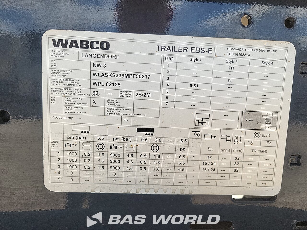 Other : Langendorf Semi-remorque Benne