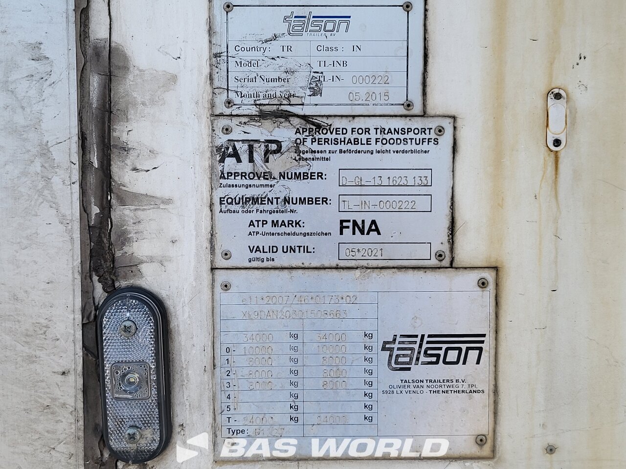 Other : Talson F1227 Semi-remorque frigorifique